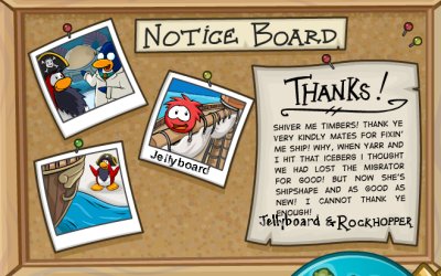 Rockhopper\'s Notice Board